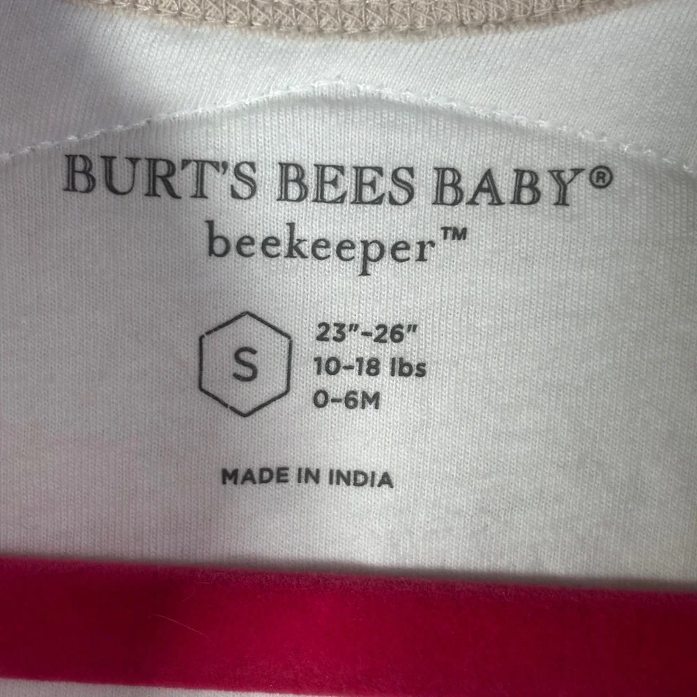 Burt's Bees‎ Baby Beekeeper Sleep Sack S White Tan Sheep Organic Cotton Quilted